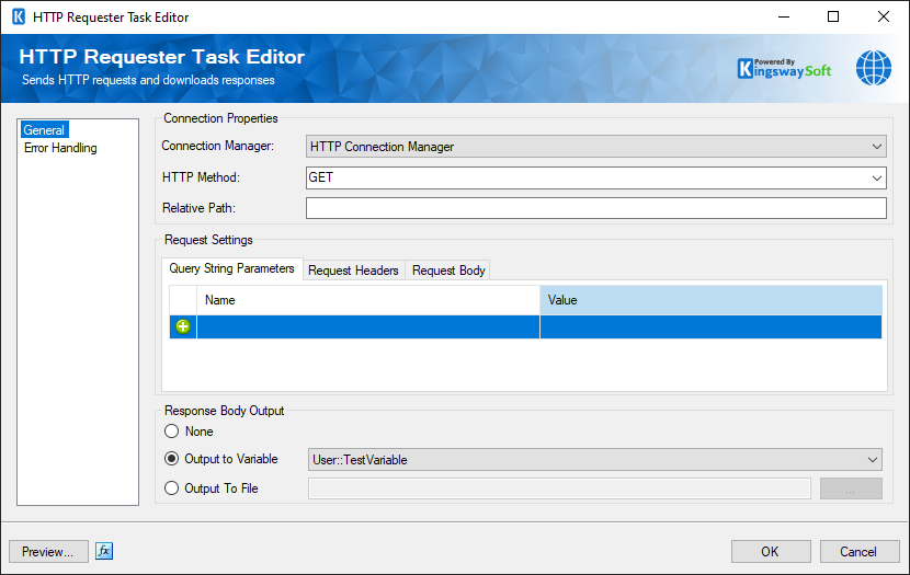 SSIS HTTP Requester Task